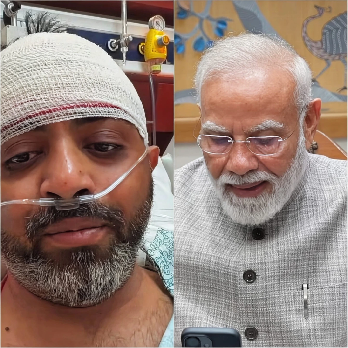 प्रधानमंत्री नरेंद्र मोदी और कैप्टन स्मित माछर वीडियो कॉल पर बातचीत करते हुए